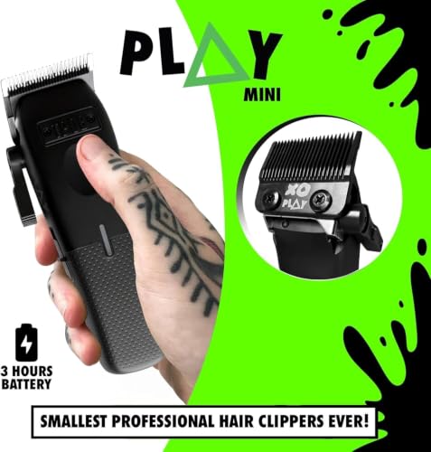 TPOB Mini Play Professional Hair Clippers Without Charge Stand (Black) - color: Black