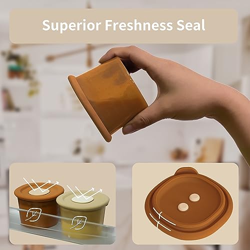 Moonkie Silicone Baby Food Containers | 4 oz Baby Food Storage Jars with Airtight Lids | Reusable Baby Food Jars, Freezer,Microwave and Dishwasher Safe, Perfect for Infant & Toddler - size: 6pack 4oz