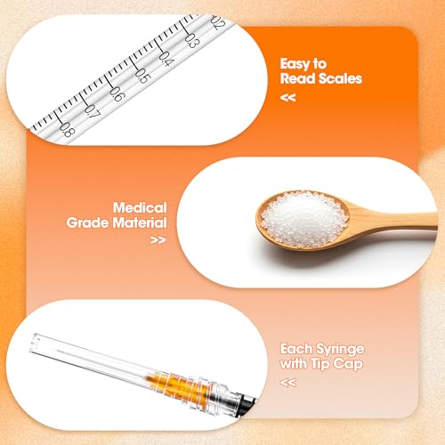 1mL/cc Disposable Luer Lock Syringe 25G 1 inch for Lab Use, Individually Wrapped,Pack of 50 - style: 1ml-25G-1" (Luer Lock)