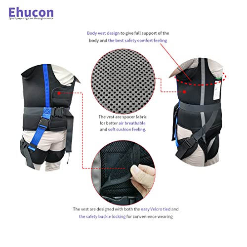 Pelvic Padded Patient Lift Walking Sling,Portable Standing Harness to People/Handicap for Ambulating Support Training,500 lbs Safety Loading-Extra Large - size: XL
