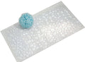 iDesign Pebblz Suction Non-Slip Bath Mat, Clear, 13.75" x 26.5" | For Shower, Bathtub and Stall - color: Clear