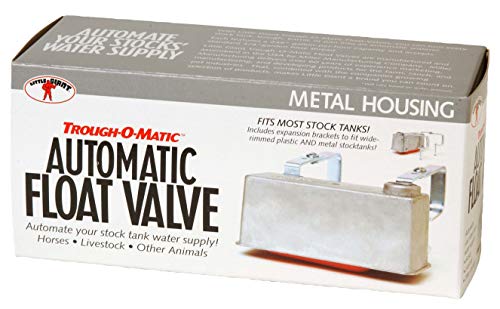 Little Giant® Trough-O-Matic® | Stock Water Tank Float Valve | Watering Tank with Aluminum Housing and Expansion Brackets | Made in USA - style: Float Valve with Expansion Brackets