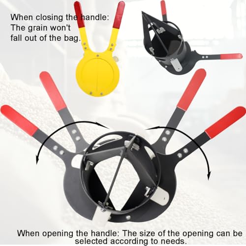 Big Bag Dispenser Bulk Bag Unloader – Heavy Duty Feed Unloader Tool for Animal Feed, Grain, Fertilizer – Rust-Resistant, Portable for Farm, Warehouse, Home Use (Black) - color: Black