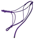 4 Knot Horse Rope Training Halter - 3/16" (5mm) Very Thin! Stiff Polyester Rope - color: Purple, size: Mule