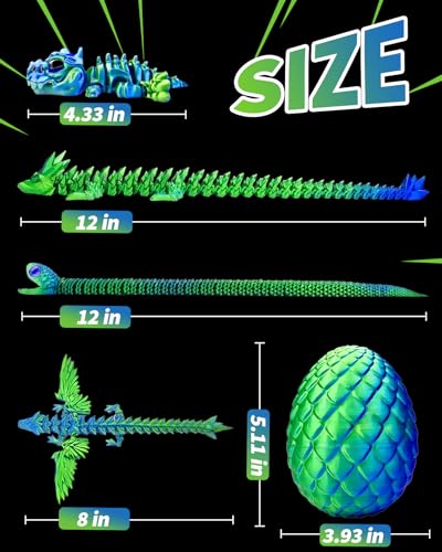 5 Pcs，12" 3D Printed Dragon Eggs,Dinosaur Egg,Crystal Dragon Toys,Snake Eggs, Animals,Fidget Toy,Desk Executive Toy，Easter Eggs Basket Stuffers,Toys for Boys Kids Teen 5-7 4-6 8-12 - color: Pp-01
