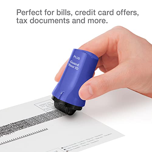 Guard Your ID Identity Theft Protection Roller Stamp, 3-Pack for Mail, Blue - color: Blue, size: Standard 3-Pack