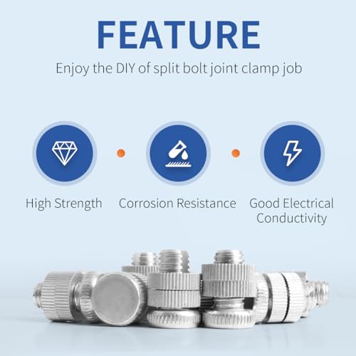 Electrical Fence Connector Aluminium Alloy Wire Join Clamp Split Bolt Joint Clamp Wire Connector for Electric Fence Wire,32Pcs - size: 32PCS