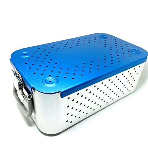 Instrument Sterilization Tray Box with Silicone mat 300mm*180mm*110mm Disinfection Sterilization ultrasonic Basket case ultrasonic Cleaning Washing Sterilization Trays opthalmic ENT