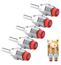 Pig Nipple Drinker Waterer,Stainless Steel,5 pcs | Thread Design,Red Cap,Long Rod,For Sows & Piglets