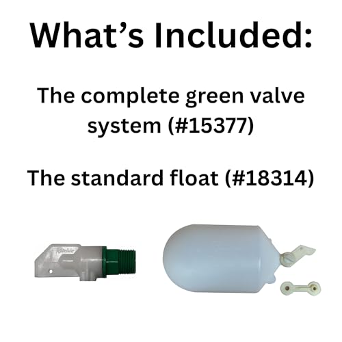 Ritchie 3/4" Green Valve Package with Float #16993 – High Pressure Livestock Waterer Valve Kit, 16.5 GPM Flow Rate, Compatible with Ritchie Automatic Waterers