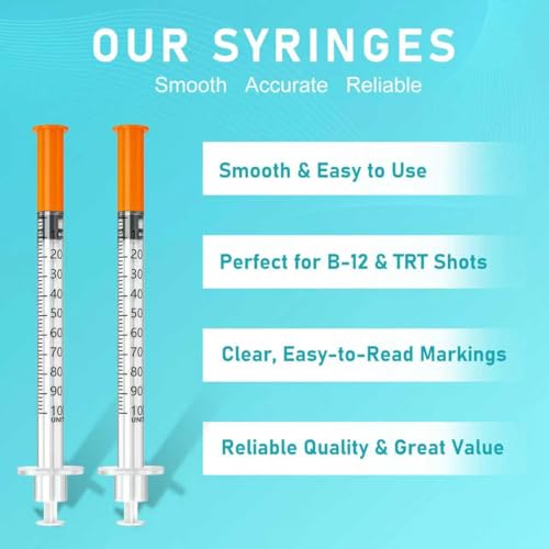 U-100 30G 1ml/cc 1/2"(12.7mm) Individually Wrapped lab syringes, Pack of 25. - size: 1ml-30G 1/2", style: 25