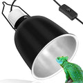 Reptile Reflector Dome Lamp Fixture, 5.5 inch Deep Polished Aluminum UVB Light Fixture for Reptile Glass Terrariums fit UVB UVA Bulb, Basking Heat Bulb, Ceramic Heat Emitter - size: 5.5 inch