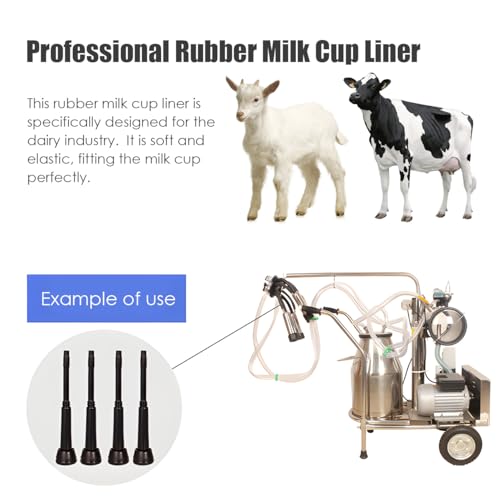 Milking Liner Rubber 4 Pcs, Rubber Inflation Liner for Cow (295) Milking Equipment for Cows - style: 295