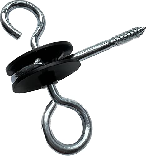 30 Pack Electric Fence Gate Handle Screw in Insulated Anchor Insulators with Double Hook / 2-Rings for Electric Fence Wood Post and Electric Fence Gate Livestock Fence Agricultural Fencing and Pasture - style: PK30 Gate Anchor Screw in Insulators