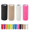 4 Pack Self Adhesive Bandage Wrap, 6 ln x 5 Yards Vet Wrap Tape, Mix Colors | Non-Woven Self Adherent Cohesive Bandage for Thumb, Finger, Wrist, Knee, Ankle - color: Mix Colors
