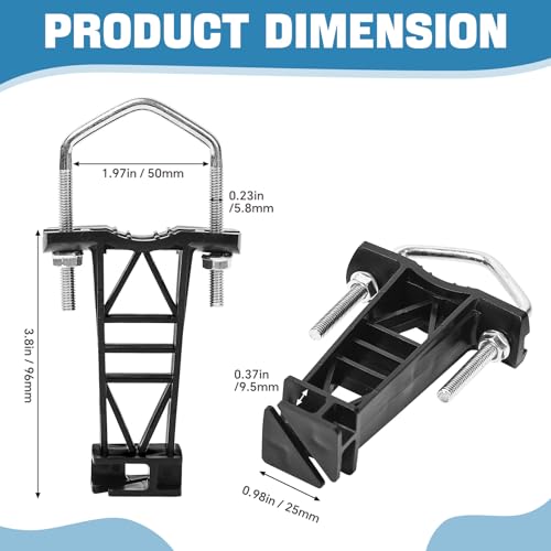 Tube Post Insulator, Electric Fence T Post Insulators for Electric Fence Wire for Chain Link Square or Round Tubing (Black-100P) - color: Black, size: 100 Pack