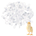 M METERXITY 50-Pack Adjustable Chick Leg Bands, 0.79" x 0.2" Silicone Chicken Leg Brace for Chicks/Ducks/Birds [White] Poultry Leg Bands - color: White