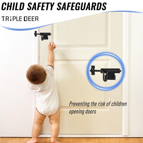 Slide Bolt Gate Latch, Heavy Duty Slide Latches with Padlock Hole, 1 Pack | Extra Security Slide Bolt Hardware for Wooden Fence/Yard Fence/Shed Door/Barn Door, Black Powder Coated
