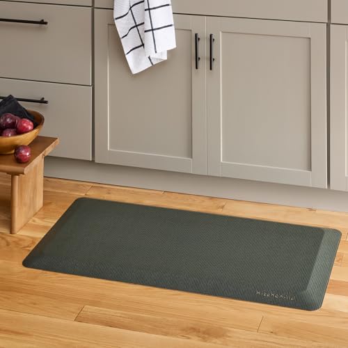 KitchenAid Gourmet Series Kitchen Comfort Gel Mat, Solid Basketweave, Deep Forest Green, 20"x39" - color: Deep Forest Green