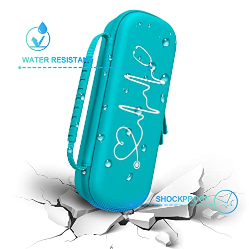 BOVKE Stethoscope Case for 3M Littmann Classic III/Cardiology IV–Turquoise | Lightweight II S.E/ MDF Acoustica Stethoscopes Hard Bag, Medical Supplies Case for Nurses, Doctors, Nursing School Essentials - color: Turquoise