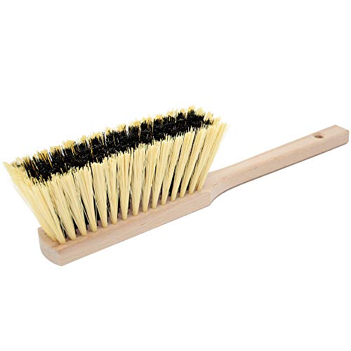 Cleaning Brush, 14.2'' Hand Broom with Medium-Soft Bristles, Wooden Handle, Multi-Purpose Dusting Brush for Home and Professional Use - size: 14.2"