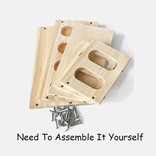 Rabbit Hay Feeder Wooden Hay Rack Guinea Pig Hay Holder Less Wasted Hanging Hay Feeder for Bunny Chinchillas Guinea Pig Small Animal Supplies