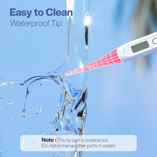 Boncare 10 Seconds Oral Thermometer for Adults and Kids, Pink | Accurate & Safe, Rectal Digital Thermometer for Baby, Fever Alarm - color: Pink
