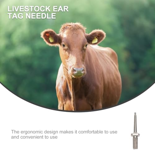 Ear Tag Needles 10 Pack 1.25 in Livestock Ear Tag Needle Replacement Pins for Cattle Pig Sheep Applicator Farm Ranch Handling Supplies