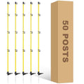 46 Inches Fiberglass Step in Electric Fence Posts,Temporary Fence Stakes for Cows,Sheep and Animals Fence,Snow Fence, Garden Protection,Portable Fence Ideal for Electric Fencing-50 Posts - style: 46Inch-50 Pack