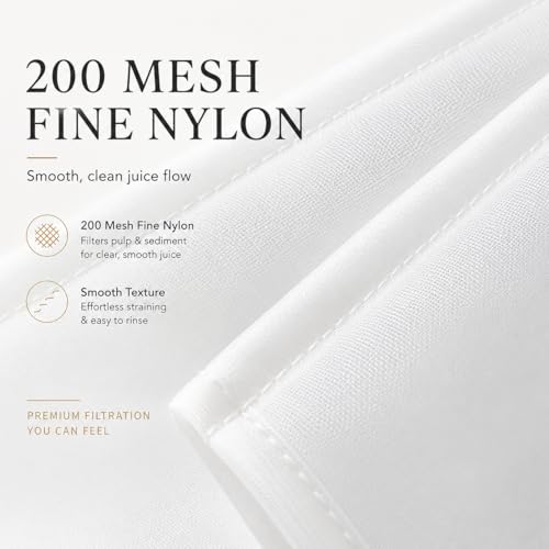 Juicer Bags for Cast Iron Juicer, 10 x 14 in, 200 Mesh, 10 Pack | Reusable Fine Nylon Mesh, For Juice Pressing, Nut Milk, Cold-Press Fruit, Cider, Citrus And Kitchen Straining