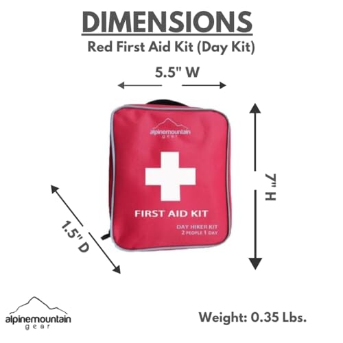 First Aid Kit, Day Kit 2-Person First Aid - Compact Emergency Medical Kit with Bandages, Gauze, and More