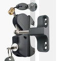 Gate Latch Door Latch with Pull Cable Opened Two-Sided Lockable Door Latch Durable,Versatile & Secure for Metal,Wood,and Vinyl Fence,for Privacy Fence,Outdoor Fence,Barn Door Lock,Wooden Fence(Black)