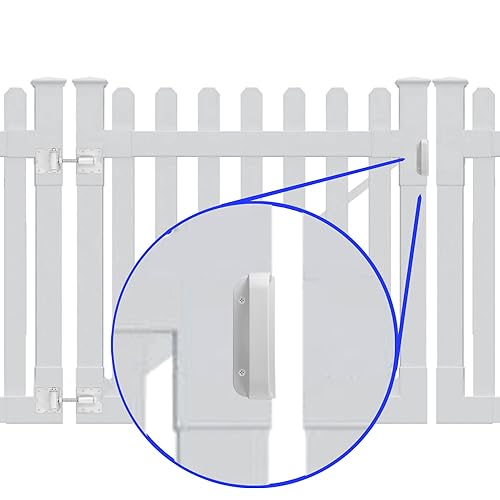 Universal Nylon GATE Handle -White: Pull Works with Wood, Metal, or Vinyl Gates. (1 Pack) - size: White Nylon Gate Handle (EACH)