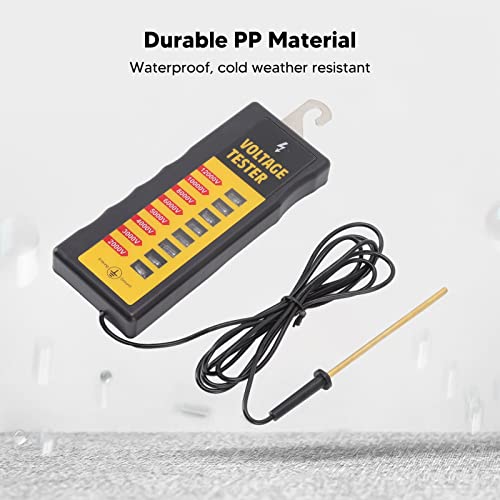 Electric Fence Voltage Tester, 8 Neon Lights Digital Electric Fence Tester Fault Voltage Meter 12KV PortableFence Fault Finder for Farms Livestock