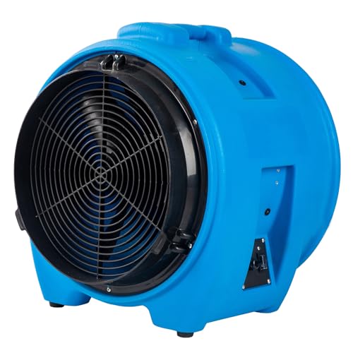 MOUNTO 16-Inch Axial Blower Exhaust Fan - 1HP, 5000 CFM, 200pa, Durable, Stackable, Ductable for Efficient Ventilation