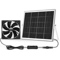 7.1" Large Solar Greenhouse Fan, 25W Solar Powered Vent Exhaust and Intake Chicken Coop Fan Outdoor Waterproof, 16.5 ft Cord, Strong Airflow for Shed Doghouse Cabin Ventilation Air Circulation - size: 7.1" Fan