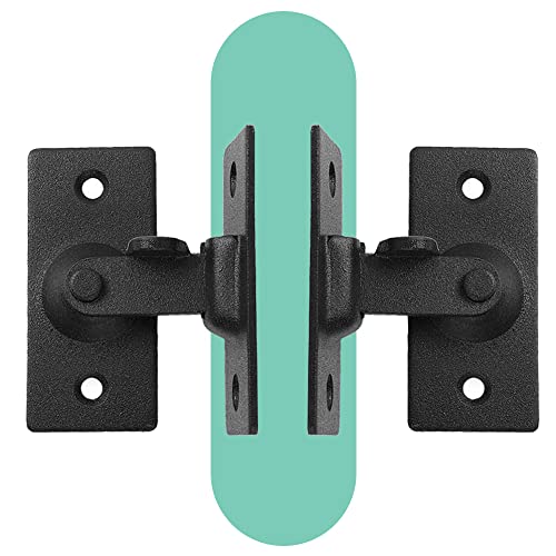 WANLIAN MINI Size Pocket Door Lock, 90 Degree Sliding Door Lock | Quick-Access Locking for Privacy in Bathroom, Toilet, RVs & Small Spaces, Left Or Right Application, 304# Stainless Steel - color: Black 2pcs, size: Mini