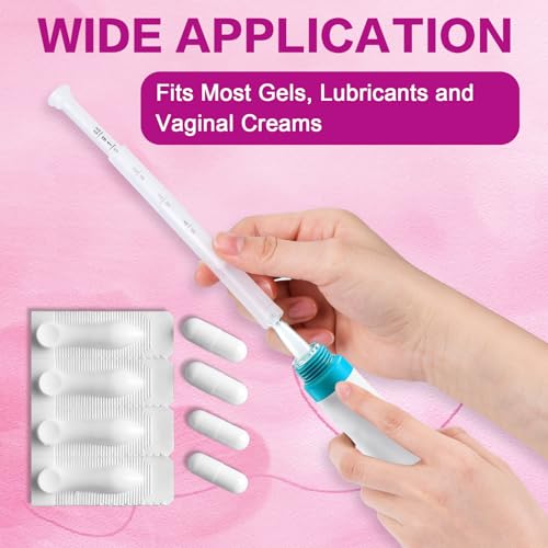 32 Pcs Disposable Vaginal Cream Applicators with Dosage Markings | Hygienic Individually Wrapped, Threaded Suppository Applicators for Women, Fits Most Vaginal Creams, Gels & Lubricants - size: 32 Pack