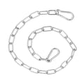 PATIKIL Gate Chain Lock, (27.6Inch, Silver) (1Pcs)304 Stainless Steel Hanging Chain Lock for Stall Barn/Cabinet/Fence/Hammock/Pet Cages - size: 27.6Inch