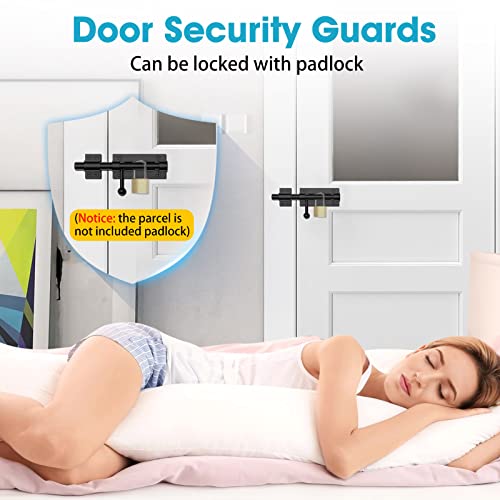 Slide Bolt Gate Latch Hardware, Barrel Bolt Latch, 6.3 Inch Heavy Duty Solid 304 Stainless Steel Black Finish Lock for Wooden Fence/Shed/Yard/Barn Door/Interior and Outdoor (Black) | Heavy Duty Solid 304 Stainless Steel Door Lock for Wooden Fence/Shed/Yar