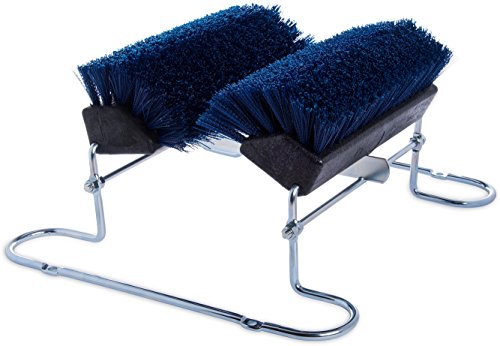 SPARTA 4042414 Spectrum Plastic Shoe Brush, Boot Brush, Shoe Polish Brush With Non-Absorbent For Cleaning, 16.5 X 14.75 X 7 Inches, Blue | Spectrum, Polypropylene Bristles, Chrome Steel Frame, 16 x 8.625 Inch Mounting Holes, FDA-Compliant Materials - colo