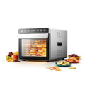 Hakka Food Dehydrator, 8 trays Food Dehydrator Machine for Jerky/Vegetables/Fruits/Meat/Dog Treats/Herbs, Stainless Steel, 700W - size: 8 Trays