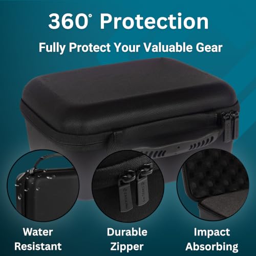 caseling 9.5" x 7.5" x 4.75" Hard Case with 3-Layer Pick and Pluck Foam | 3 pre-scored foam layers, TSA compliant travel case, rigid EVA shell, electronics and tech gear bag, smooth zippers - size: 9.5" x 7.5" x 4.75"