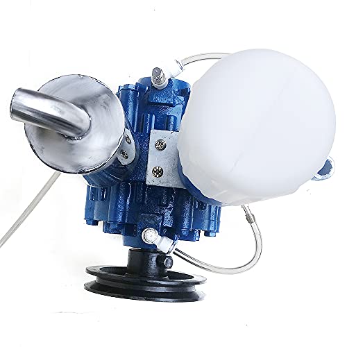 Cow Milking Machine, 250L/Min Electric Vacuum Pump Milker Bucket Tank Barrel 1440R/Min Portable Livestock Milking Equipment for Cow Sheep Goat