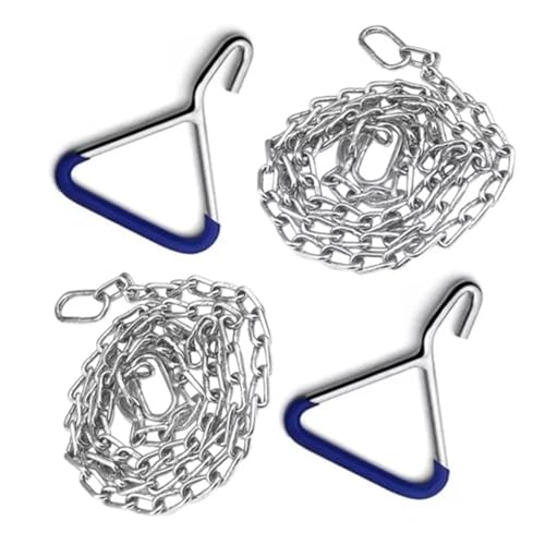 IVS OB Chain and Handles Set (60 Inch) - Stainless Steel - Calving Kit | Heavy-duty Twist-link, 1,200lb. pull Strength, Chrome-plated Handles with Ergonomic Grips, Rust-resistant, Livestock Puller - size: 60 Inch