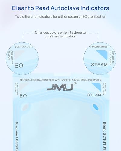 JMU Self Seal Sterilization Pouches 7.5" x 14", Sterilization Bags 200/Box - size: 7.5" x 14"