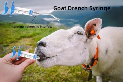 1 Pcs Goats Feed water filler, Drench Nozzle, Reusable, Adjustable Dosage, for Cattle, Sheep, Goats, Horse, Pig, Dog Supplies (Blue 10ml) - size: A (10ml)