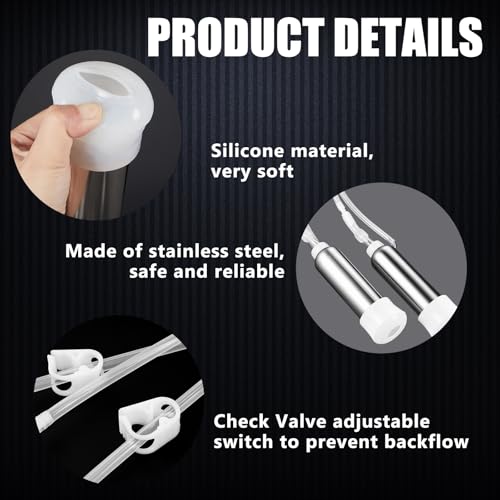 Threlaco Milking Machine Accessory Cow Teat Cup, Double Cup with Tube for Cow, Sheep, Camels, Farm Tool(Stainless Steel)