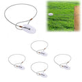 Electric Fence Corner Insulators, End Post Insulator Fiberglass Material for polywire White 5pcs - size: 5 pcs