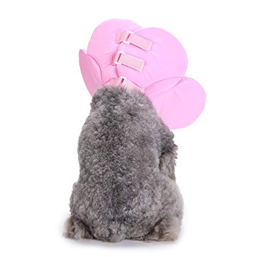 Dogs Cats Medical Grooming Pet E-Collar Recovery Remedy Protective Dog Lick Caught Soft Sponge Adjustable Postoperative Kit for Small and Medium Dog (Pink, L (neck's Girth 12.6" to 13.3")) - color: Pink, size: L (neck's girth 12.6" to 13.3")